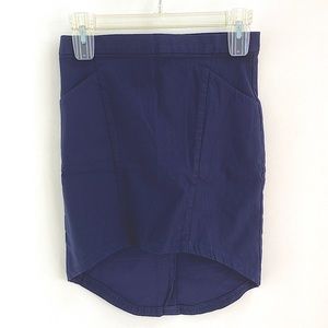 Nasty Gal Mini High Low Navy Skirt